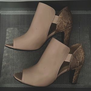Nude Open-Toed Heels